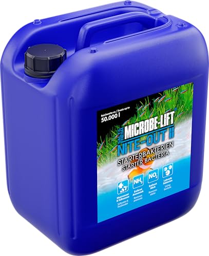 Bacterias iniciadoras Acuario – ARKA Nite-out II 5 L – Ideal para Inicio, Cambios de Agua y Peces nuevos – Elimina amonio y nitrito rápido – biológico, inmediato y Seguro para Peces