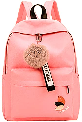 Funtoos Stylish, Fashionable & Simple Bag For Ladies/Girls/Women School,College,Traveling Bag Casual Backpack, Waterproof Backpack (10 L) (, 12 inch) Waterproof School Bag (PINK)
