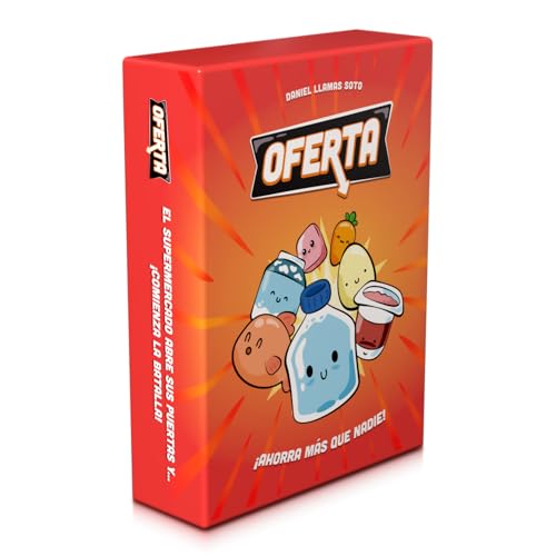 Oferta – El Juego de Cartas del Supermercado | Compra, Engaña y Ahorra Más Que Nadie | Juego de Mesa Divertido y Estratégico | 2-8 Jugadores | +8 Años | 142 Cartas