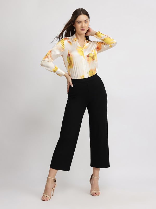 Image of FableStreet Women Shirts | Comfort Fit Spread Collar | Premium Satin Fabric for Formal, Business Casual