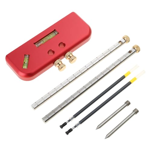 Marcador de carpintería resistente de doble cabeza para carpintería, diseño paralelo, adecuado para línea de dibujo, metal, cerámica