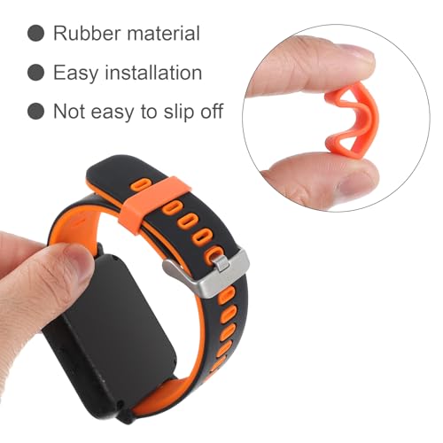 8 Pcs Watch Band Keepers, 20mm Silicone Watch Strap Holder Loops, Rubber Watch Strap Keeper, Band Security Connector, Replacement Watch Band Fastener Rings for Smart Sport Watches Parts (Multi-Color) - Thumbnail 4