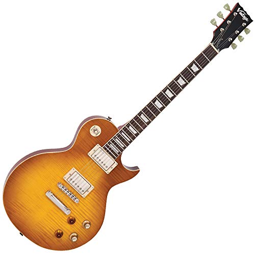VINTAGE V100 ReIssued Guitare électrique Citron Drop - Les Beatles, Paul McCartney, John Lennon, RIngo Starr, George Harrison VINTAGE V100 ReIssued Guitare électrique Citron Drop