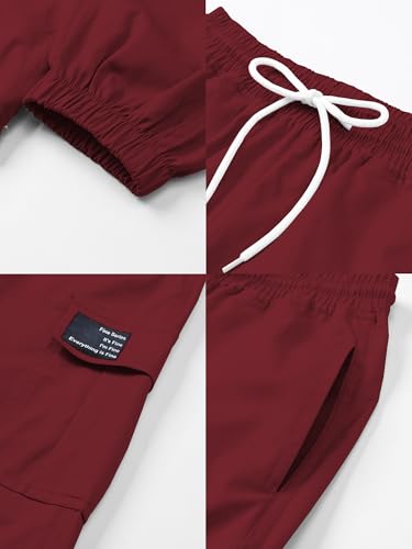 Image of SANGTREE Girls & Womens Cargo Pants Elastic Waist Drawstring Tapered Jogger Pants with Pockets, 6 Years-Women 2XL