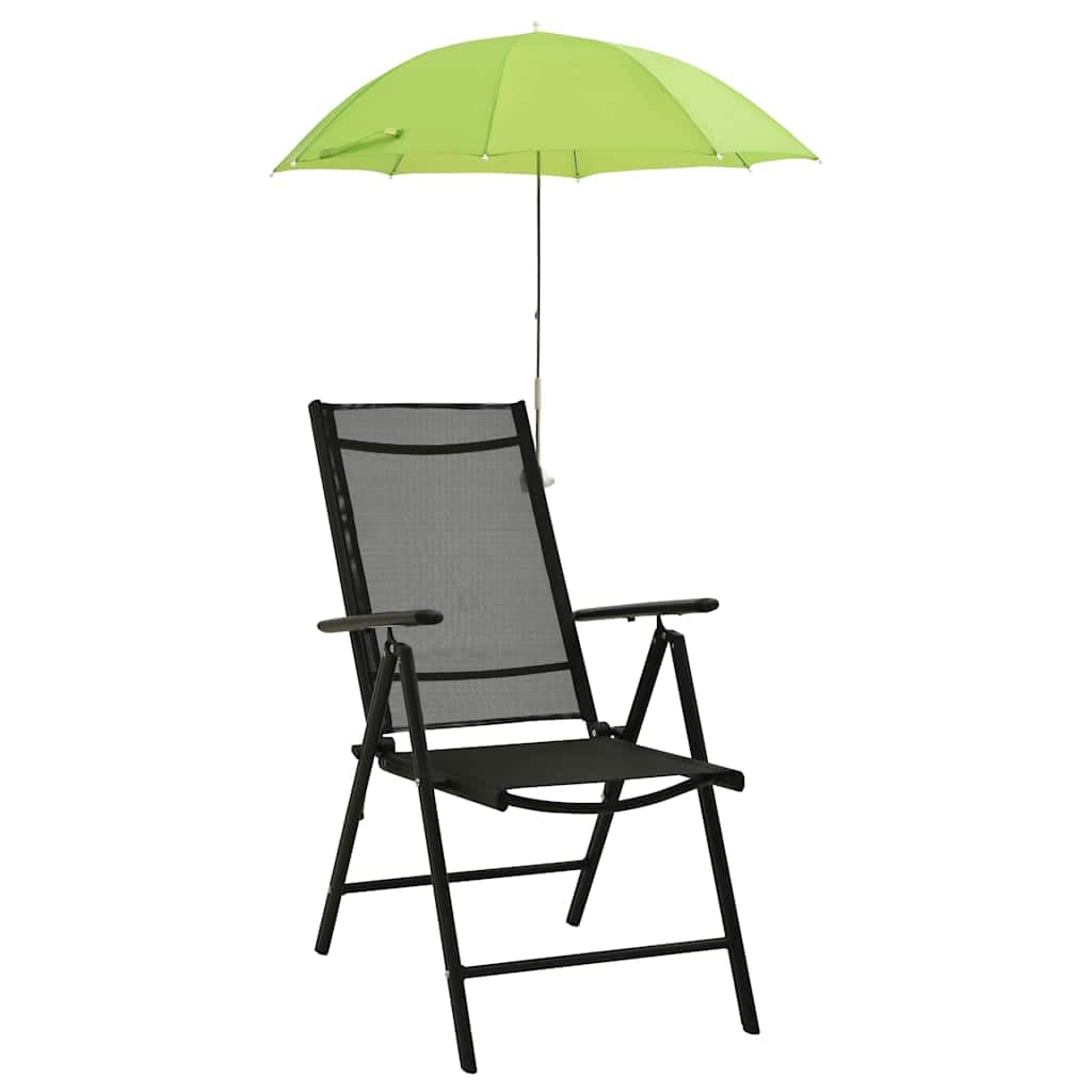 Sonnenschirm für Campingstühle 2er Set Grün 105 cm, windfest, klappbar, UV-geschützt, leicht, mit Befestigungsklemme, ideal für Balkon, Terrasse, Garten und Outdoor-Aktivitäten