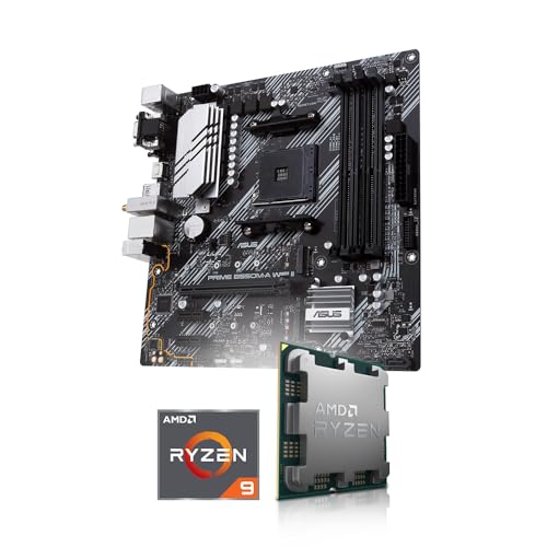 Kit de actualización Ryzen 9 5900X de 32 GB DDR4, placa base ASUS Prime B550M-A WiFi II Be Quiet Dark Rock 5 (montada, incluye actualización Bios y control de funciones)