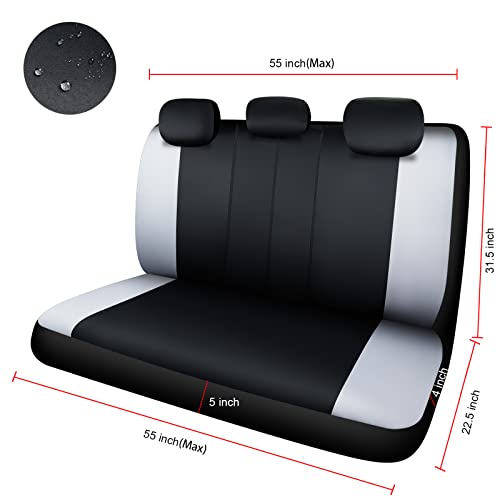 Akauto Waterproof Car Seat Cover Full Set, Low Back Front Automotive Seat Protector, Split Bench Rear Seat Cover, Universal Vehicle Interior Covers For Suv Sedan Truck Van, Airbag Compatible #TOP7