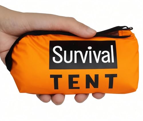 Survival Tent Kit - All-Weather Protection for Camping, Hiking & Survival - Includes Emergency Whistle, Paracord, Blanket, Tube Tent