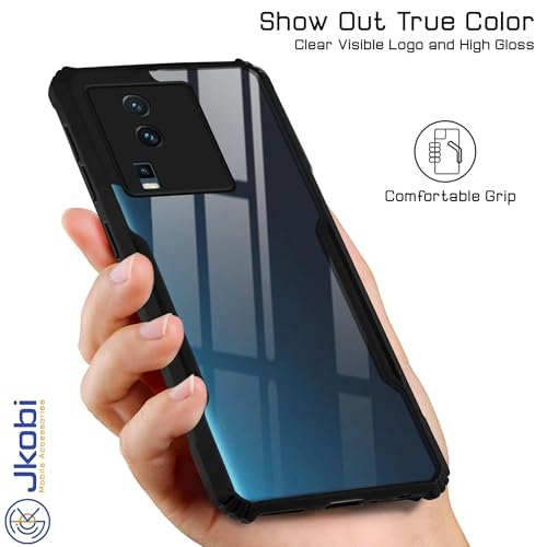 Image of Jkobi Back Cover Case for Vivo IQOO Neo 7 Pro (Polycarbonate Clear Panel with Shockproof | Professional Black)