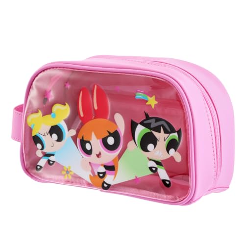 MINISO The Powerpuff Girls Collection Toast Shape Cosmetic Bag Travel Makeup Bag Toiletry bag for women