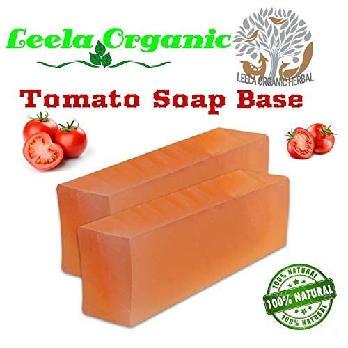 Leela Organic Tomato Melt and Pour Soap Base for Skin Fresher and Fairer Look (Pack of 2) -Net 1 kg 1