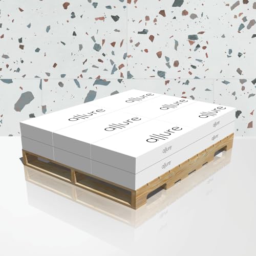 Image of Allure Luxury Vinyl Tile Flooring, 22 Mil Wear Layer, Ultima Earl Grey Terrazzo 12 inch x 24 inch, 6.5 mm Thick Vinyl Tiles with Click and Lock Installation, 12 Boxes 282.72 sq ft.