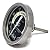 Midwest Hearth BBQ Smoker Thermometer for Barbecue Grill, Pit, Barrel 3" Dial (Black/Glow Dial, 4" Stem Length)