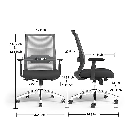 Staples UN53249-CC Union & Scale 24328573 Marrett Mesh And Fabric Task Chair Black thumb #2