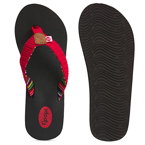 Image of Floopi High Heel Wedge Sandals for Women-Comfort Yoga Mat Footbed for Support, Flip Flop Thong Platforms for Summer