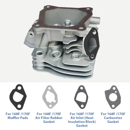 Image of Predator Hemi 212 Carburetor Exhaust Intake Gasket Kit, Small Engine Carb Head Gaskets Material Compatible with 196cc 212cc GX160 GX200 Power Equipment (212cc /GX160 Full Gasket Set)