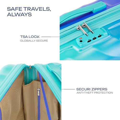 Image of Safari Polycarbonate Spinner Select Haze 8 Wheels 77cm Large Size Trolley Bag Hard Case Check-in Luggage,TSA Lock,Anti Theft Securi Zipper,Organized Interior,Suitcase for Travel,Splash