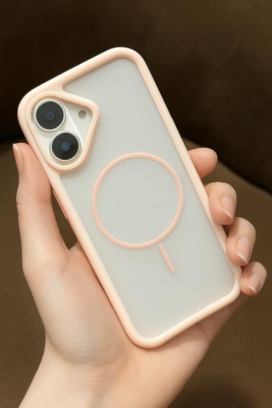 Image of ZR018 for iPhone 16 Plus Back Case Cover | Soft Matte | Slim Fit | Camera Protection | Shockproof TPU Case - Pink