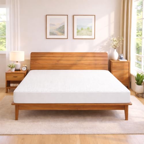 Image of My Armor Mattress Protector King Size | Waterproof Cotton Quilted Bed Protector King Size, 78x72 Inch | Breathable Noiseless Ultra Soft Fitted Cover with Elastic Skirting, 6.5x6 ft, White