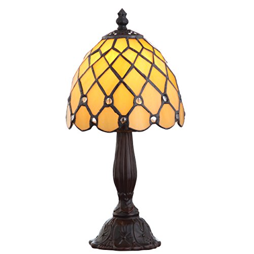 JONATHAN Y JYL8015A Campbell Tiffany-Style 12.5" LED Table Lamp Tiffany,Traditional for Bedroom, Living Room, Office, College Dorm, Coffee Table, Bookcase, Bronze