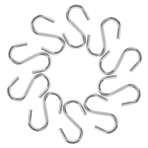OKUMEYR 50pcs s Shaped Mini Hooks Jewelry DIY Decor Christmas Tree Hanger Storage Silver Plated Metal Hooks