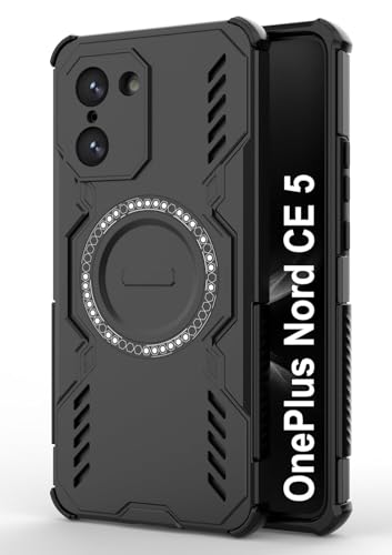 Image of Back Cover Case for OnePlus Nord CE5 5G | 360 Protection Mobile Phone Case Mag-Safe | Back Cover for 1 + OnePlus Nord CE 5 5G / One Plus Nord CE5 5+G - Black TPU+PC