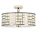 POPILION 16 Inch Modern Design Metal Chrome Finish Flush Mount Ceiling Light, Ceiling Lighting For Kitchen Dining Room Bedroom