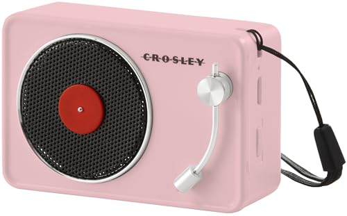 Crosley CR3029A-PI Portable Mini Turntable Bluetooth Speaker, Pink by Crosley - Used condition - US$18.49