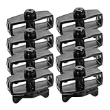 HOMSFOU Drahtseilspanner 8 Stück Schwarz Tragbar Metall für Gartenzäune Outdoor Weidezaun Zubehör Wetterfest