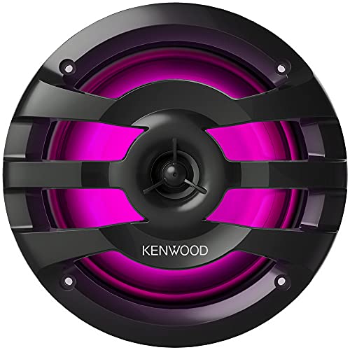 Image of Kenwood KFC-1673MRBL 6-3 /4 inch Marine /Car Speakers Black w /RGB