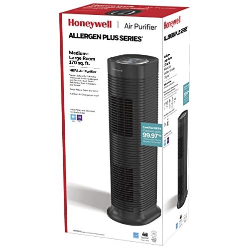 Honeywellallergenplushepatowerairpurifierallergenreducerformediumlargerooms170sqftblackwildfiresmokepollenpetdanderanddustairpurifierhpa160  Urban Country Home Decor Honeywell allergenplus hepa tower air purifier allergen reducer for medium large rooms 170 sq ft black wildfiresmoke pollen pet dander and dust air purifier hpa160  urban country home decor