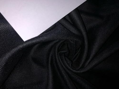 Mélange de viscose et de polyester marine tissu chevrons 147,3 cm de large coupon