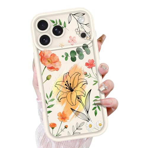 Coque antichoc iPhone 17 Pro Max en TPU souple floral protection intégrale