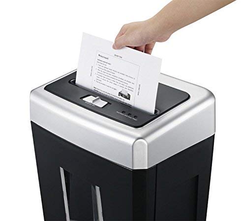 Image of Bonsaii Paper Shredder Cross Cut Paper Shredder with Handle, 3.4 Gal Home Use Shredder for Credit Card