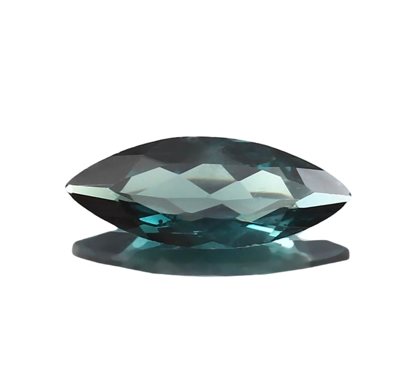 Tourmaline indicolite naturelle 18x7mm pour remplacer une pierre perdue ou sublimer un bijou