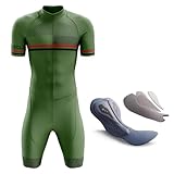 Traje de Triatlón de Manga Corta para Hombre,L)