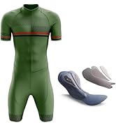 Trisuit Homme CGLRybO Une Pièce - Manches Courtes - Noir - Combinaison Triathlon