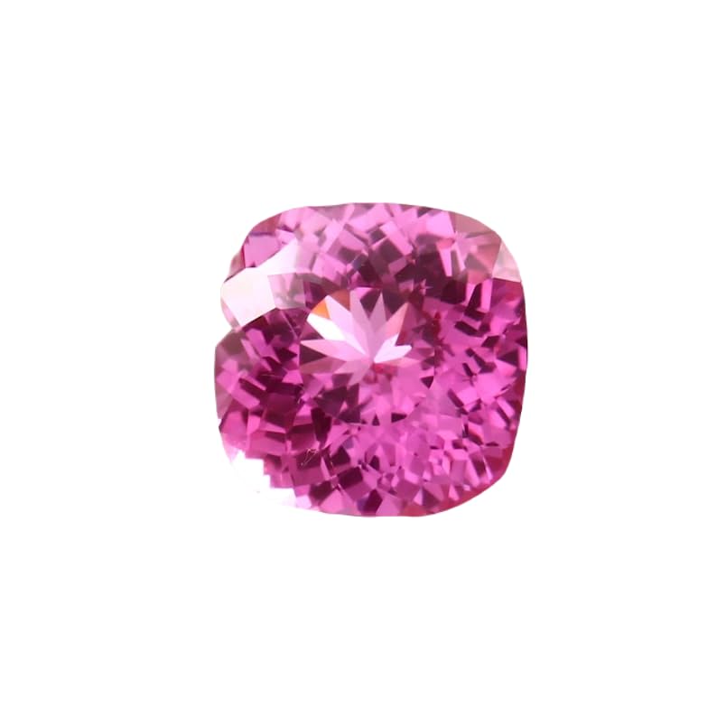 Saphir rose de Ceylan naturel 11x11mm | Pierre précieuse gemme pour bague et collier DIY
