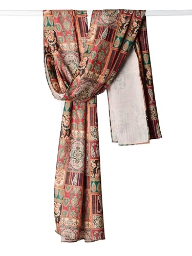 Image of VASTRAMAY Men's Dupatta with Artistic Patchwork - Traditional Motifs & Intricate Geometric Patterns | Perfect for Festival & Wedding