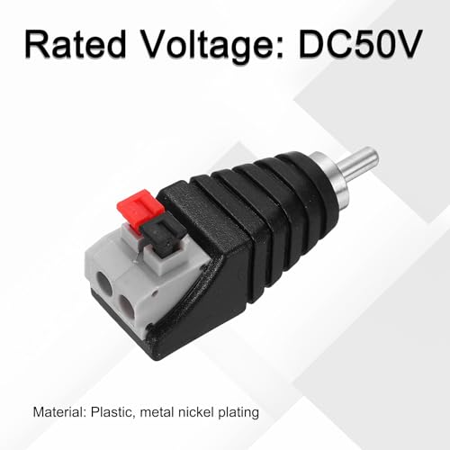 10 adaptadores RCA macho para cable de altavoz miniatura 4