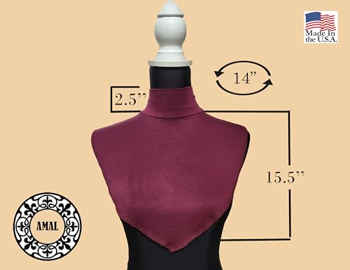 AMAL Muslim Fake Collar Hijab Extensions Neck Cover Under Top USA3