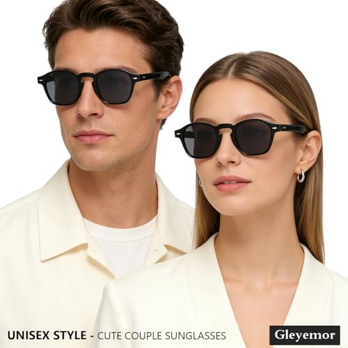 Image of Gleyemor Fashion Sunglasses for Men Women Tortoise Shell Sunglasses Trendy Unisex Style UV400 Protection Shades