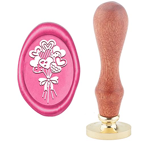 SUPERDANT Sello de Cera con Diseño de Globos de Corazón con Tema de Amor Cover