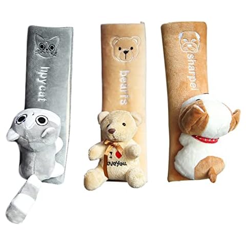 Dancepandas Universal Car Seat Belt Pad Cover 3PCS Soft Seatbelt Strap Cover Kids Comfort Seat Belt Cushion Shoulder Strap Seatbelt Protector for Adults and Children Cover