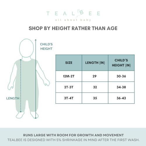 tealbee dreamsuit toddler sleep sack with feet  walker sleep bag with legs rayon made from bamboo summer 08 tog 2-way zipper 12m-2t - checkered