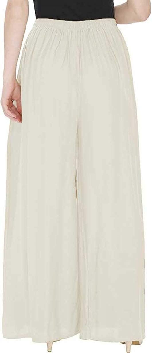 Women Super-Combed Cotton and Rayon Solid Full Length Regular Palazzo-image-38