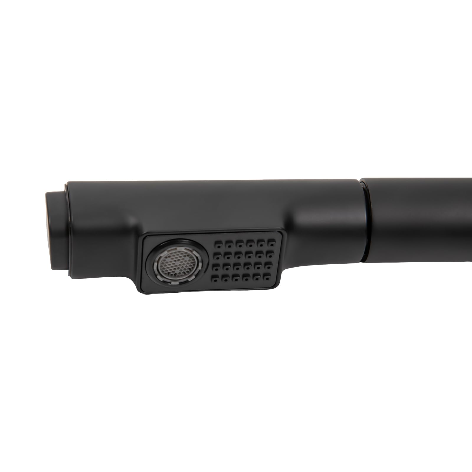 Grifo extensible para el fregadero de la cocina con indicador de temperatura digital, grifo de cocina con ducha extraíble, grifo giratorio y extensible 21,4 x 24,5 cm (negro)