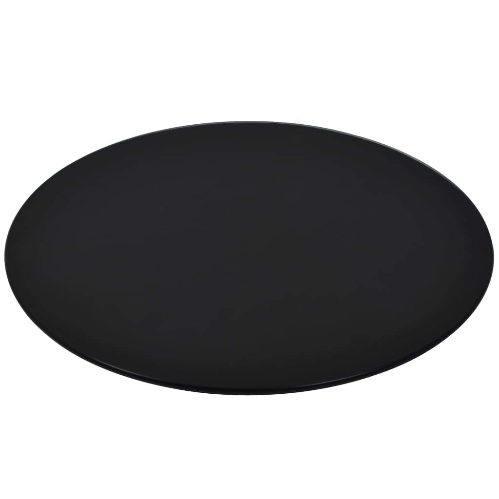 homiuse Dessus De Table Rond Verre Trempé 300 mm Plateau De Table En Verre Trempé IdéAl Pour Les Tables à Manger Les Tables Basses Les Tables De Jardin Plateau De Table Meuble Design Simple Noir
