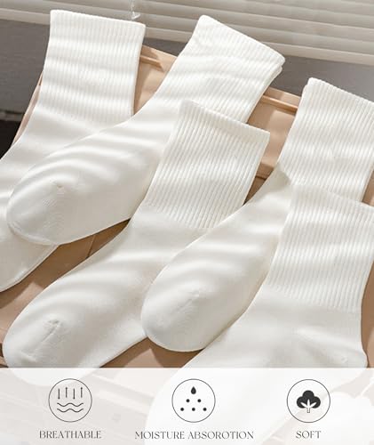 Image of HAVE A TREE 3-12 Pairs Womens Crew Lightweight Thin Calf Socks Size 6-11 | Lightweight thin crew calf socks for women, soft breathable comfort, perfect fit, durable everyday wear at great value.
