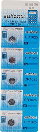 SUNCOM CR1025 3V ���`�E���R�C�� �{�^���d�r 5�_��×1�V�[�g (���v5�_) ����[�� �I�[�f�B�I�t�@��